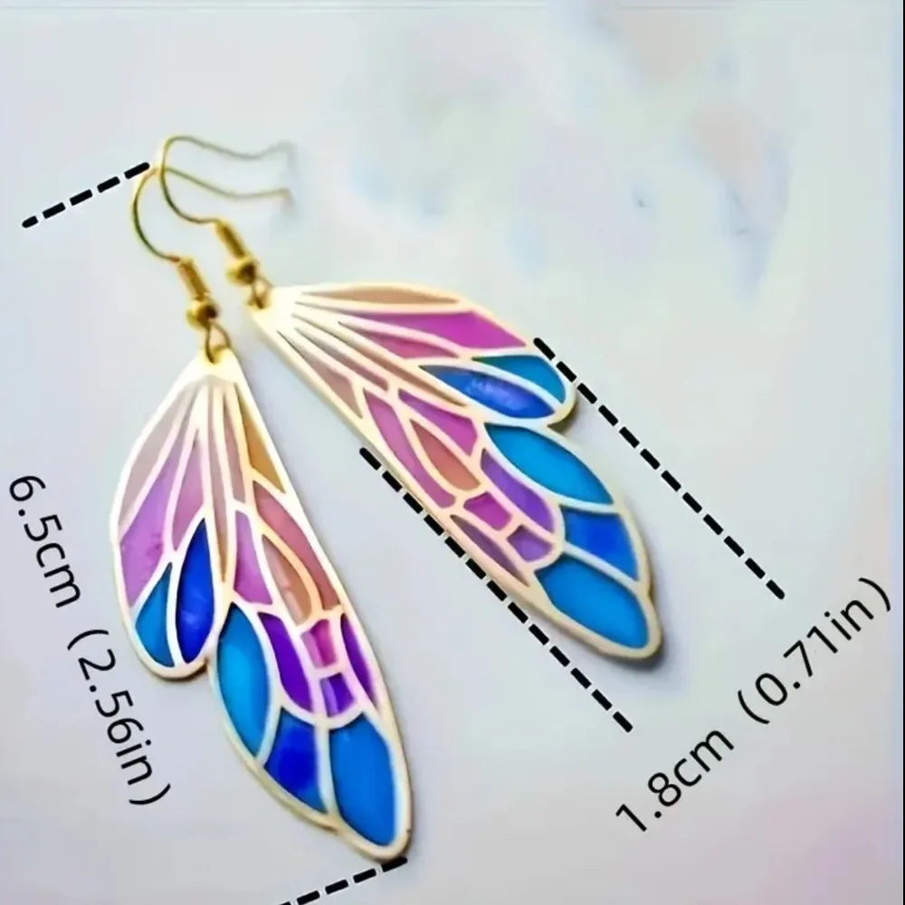 🎉Host Pick X 2🎉 NWT!! Beautiful Colorful Dragonfly Earrings w/ Silver Outline!